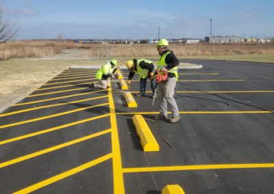 Parking blocks striping, St Louis, MO