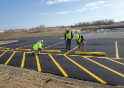 Parking blocks striping, St Louis, MO