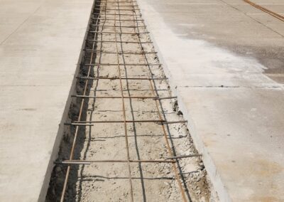 Rebar in a work site